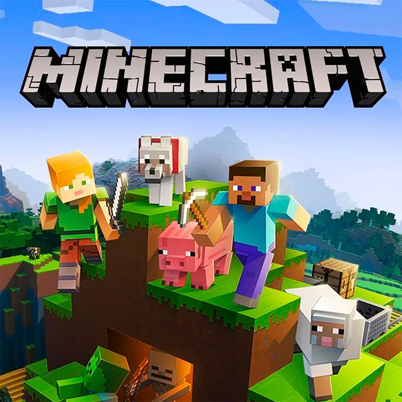 Minecraft survival world with structures and biomes
