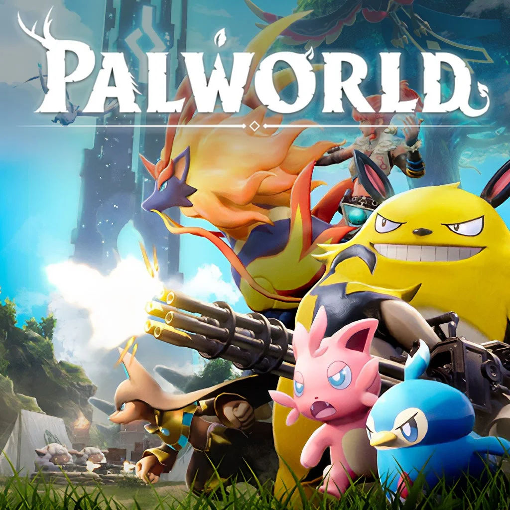 Palworld creature companions in an open field